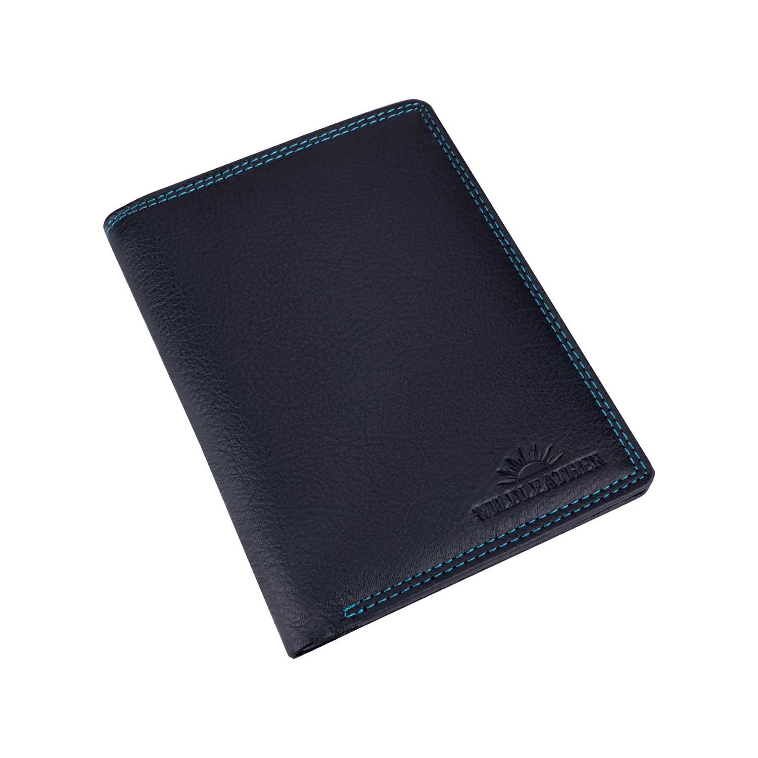 Premium Genuine Leather Passport Holder Cover Wallet PP101-401 Travel Organizer with Contrast Stitching - Image 2