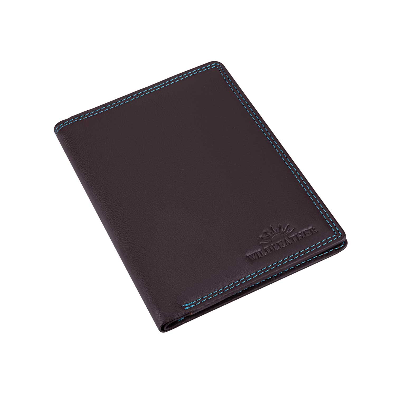 Premium Genuine Leather Passport Holder Cover Wallet PP101-401 Travel Organizer with Contrast Stitching - Image 3