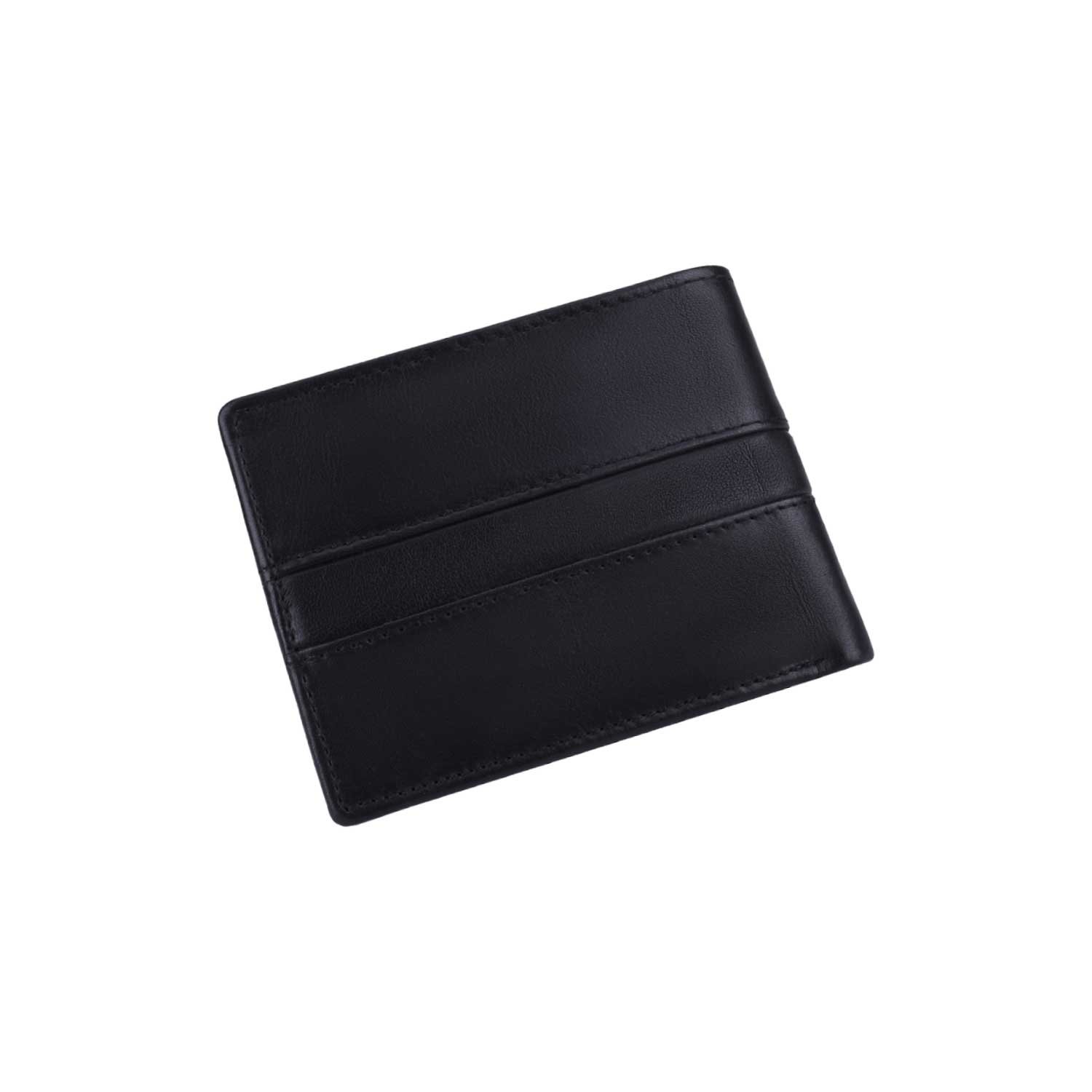 Men’s Genuine Leather Horizontal Bifold Wallet with Stitched Stripe Detail & Coin Pocket (GWL101-655) - Image 2