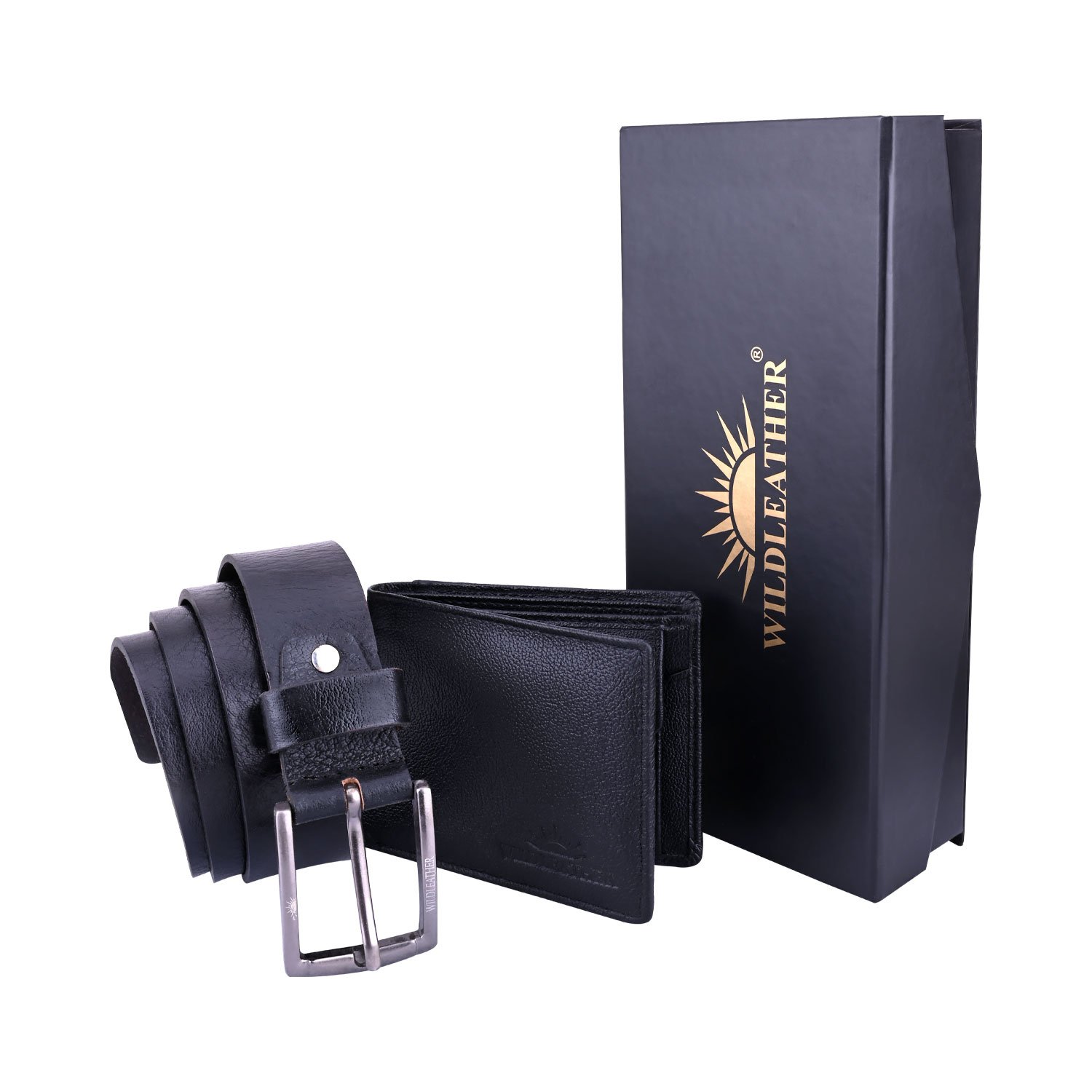 Wildleather Men's Genuine Leather Belt and Wallet Gift Combo Set (CMB110-102) – Premium Gift Box Included - Image 4