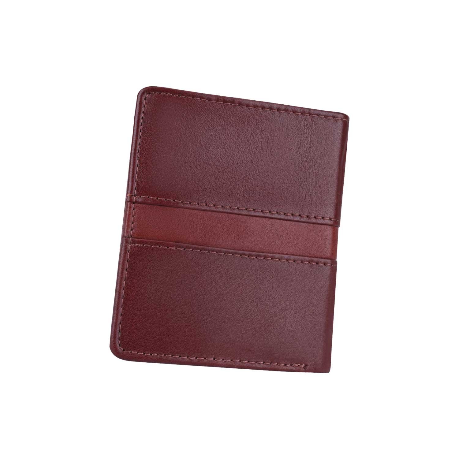 Wildleather Men’s Genuine Leather Vertical Bifold Wallet with Stitched Stripe Detail (GWL101-910) - Image 4