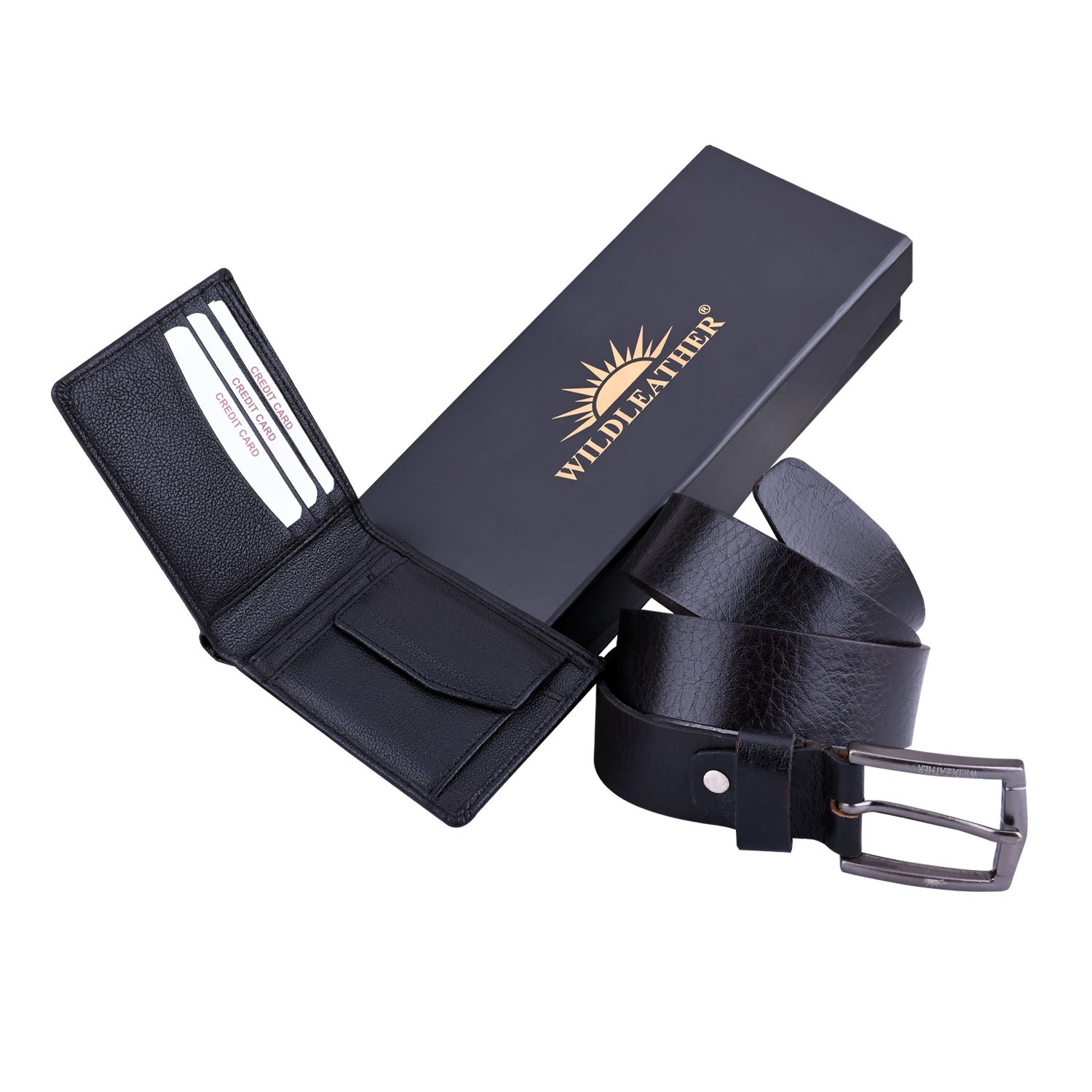 Wildleather Men's Genuine Leather Belt and Wallet Gift Combo Set (CMB110-102) – Premium Gift Box Included - Image 5