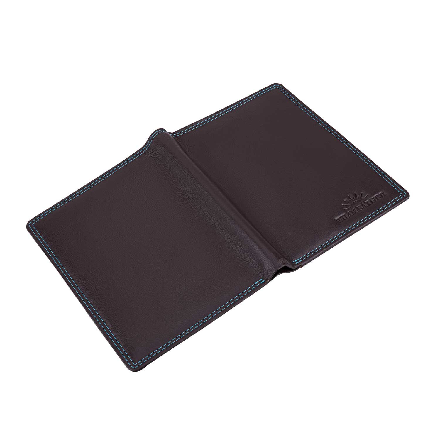 Premium Genuine Leather Passport Holder Cover Wallet PP101-401 Travel Organizer with Contrast Stitching - Image 5