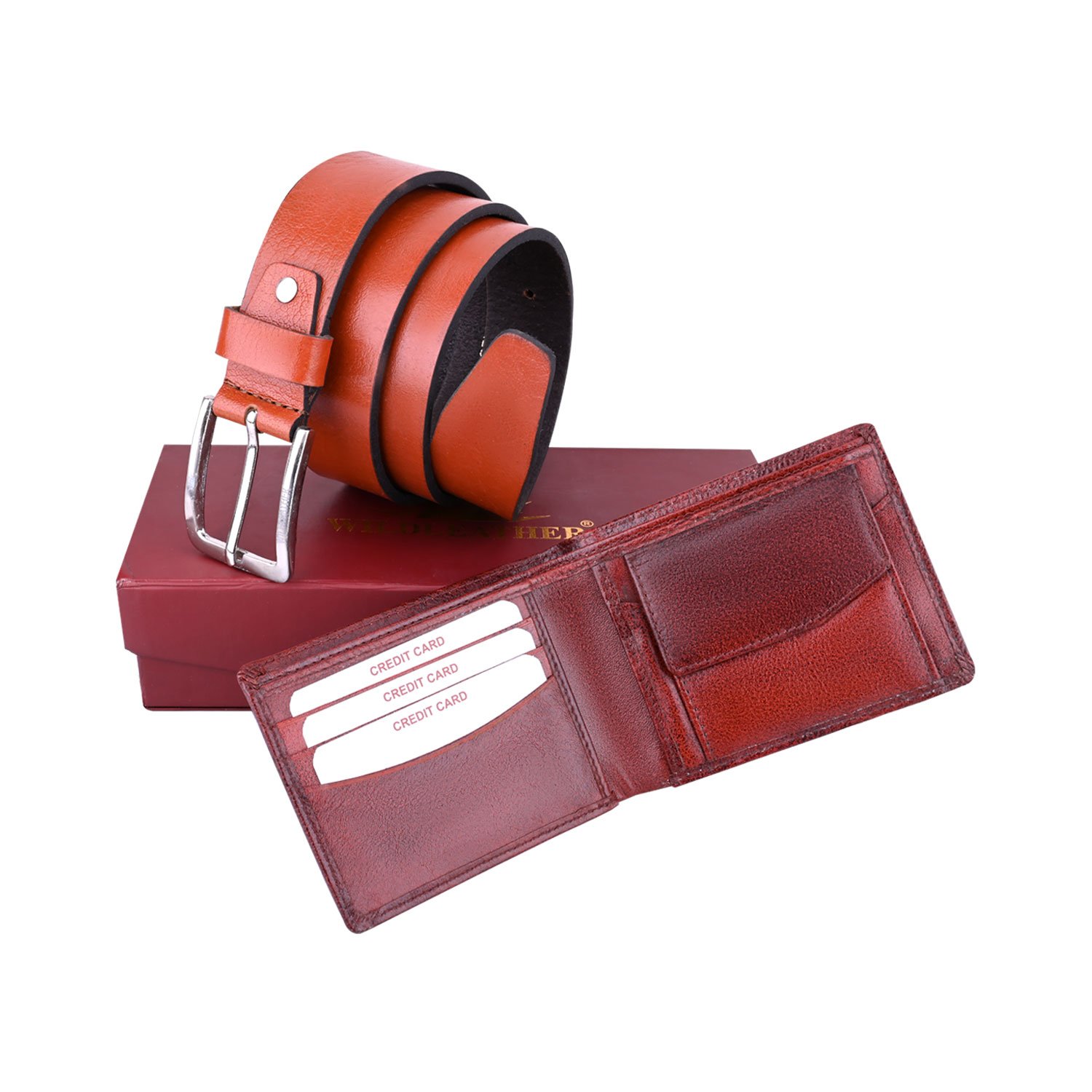 Wildleather Men's Genuine Leather Belt and Wallet Gift Combo Set (CMB110-102) – Premium Gift Box Included - Image 6
