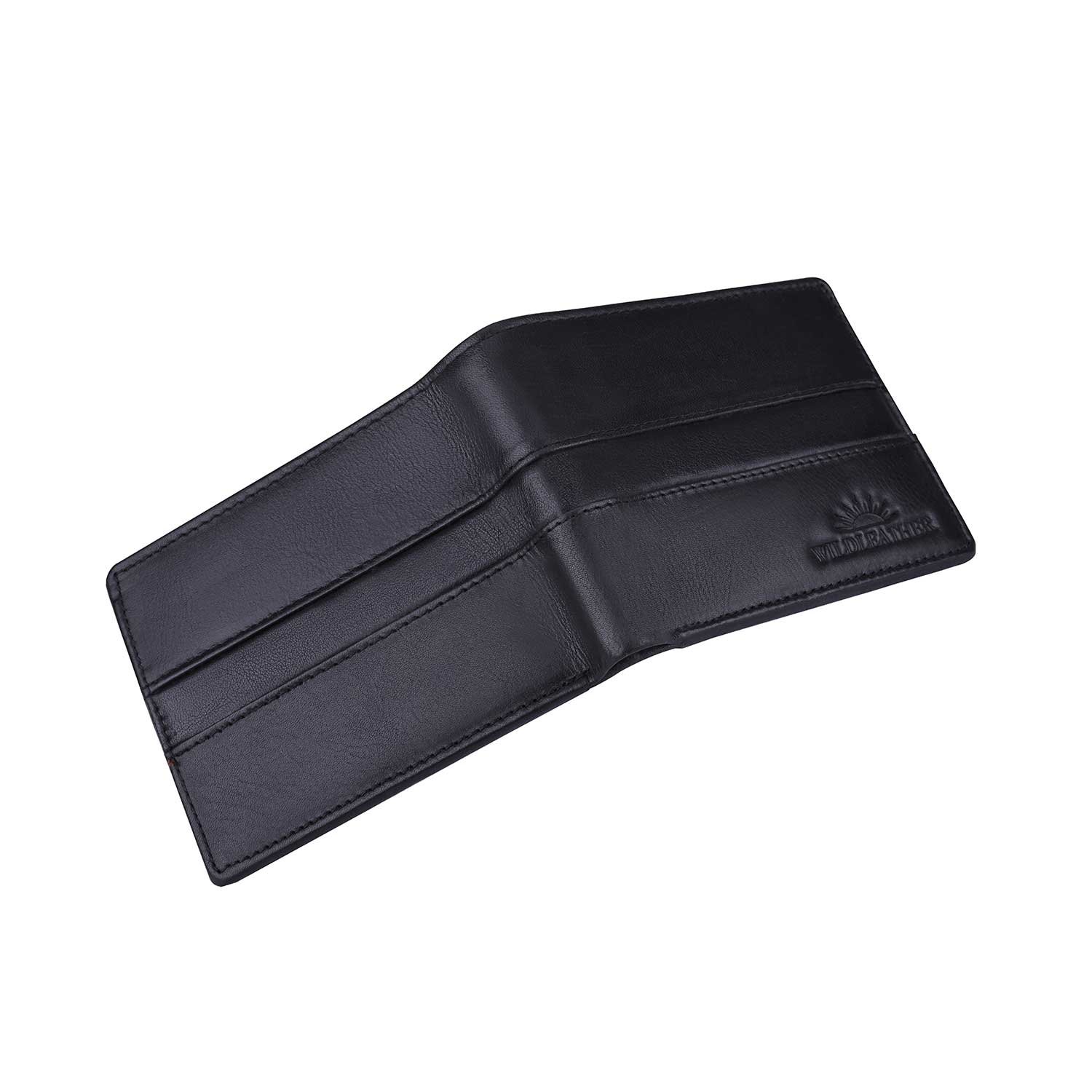 Men’s Genuine Leather Horizontal Bifold Wallet with Stitched Stripe Detail & Coin Pocket (GWL101-655) - Image 5