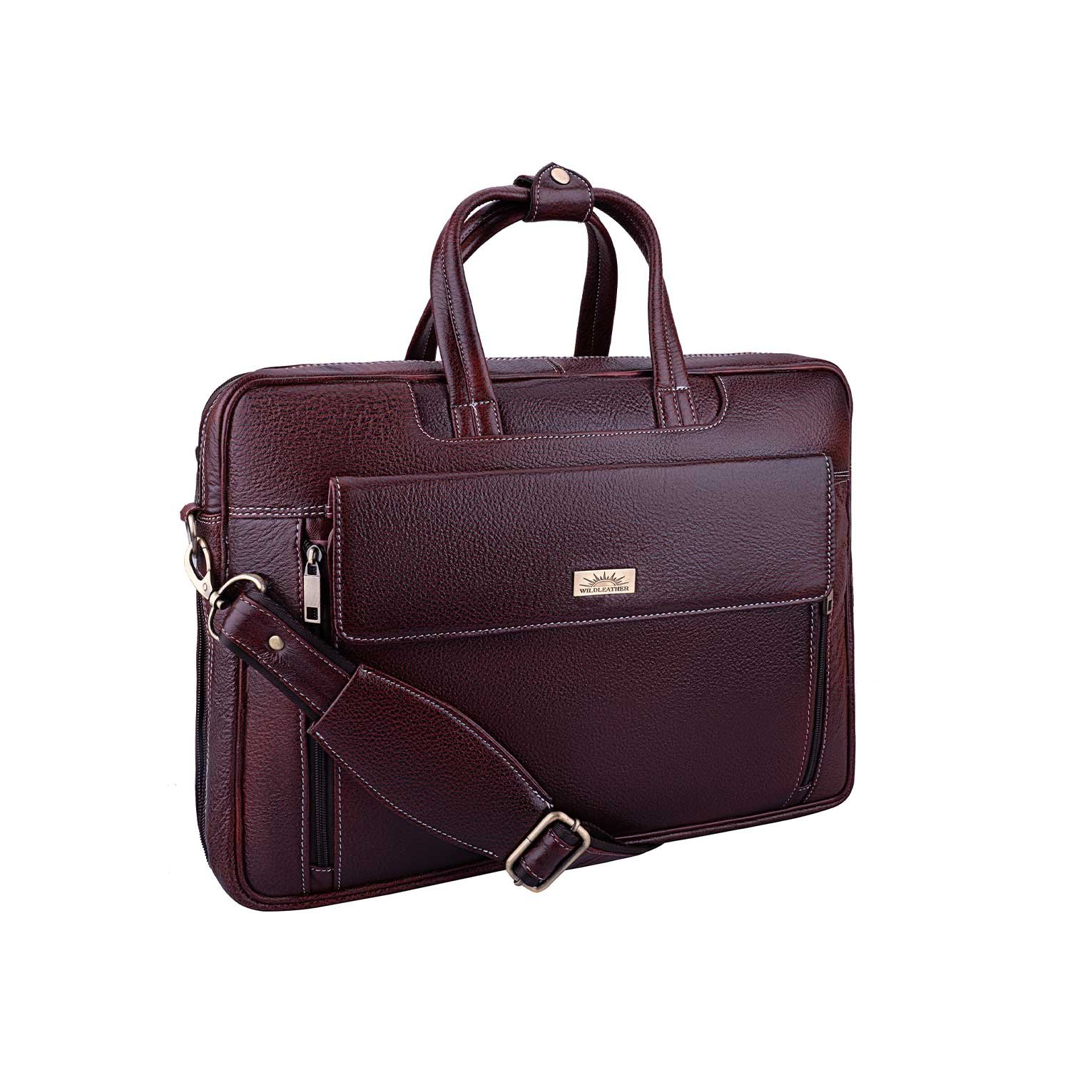 Wildleather Men’s Genuine Leather Executive Office & Laptop Messenger Bag(OFL107-207 ) - Image 2