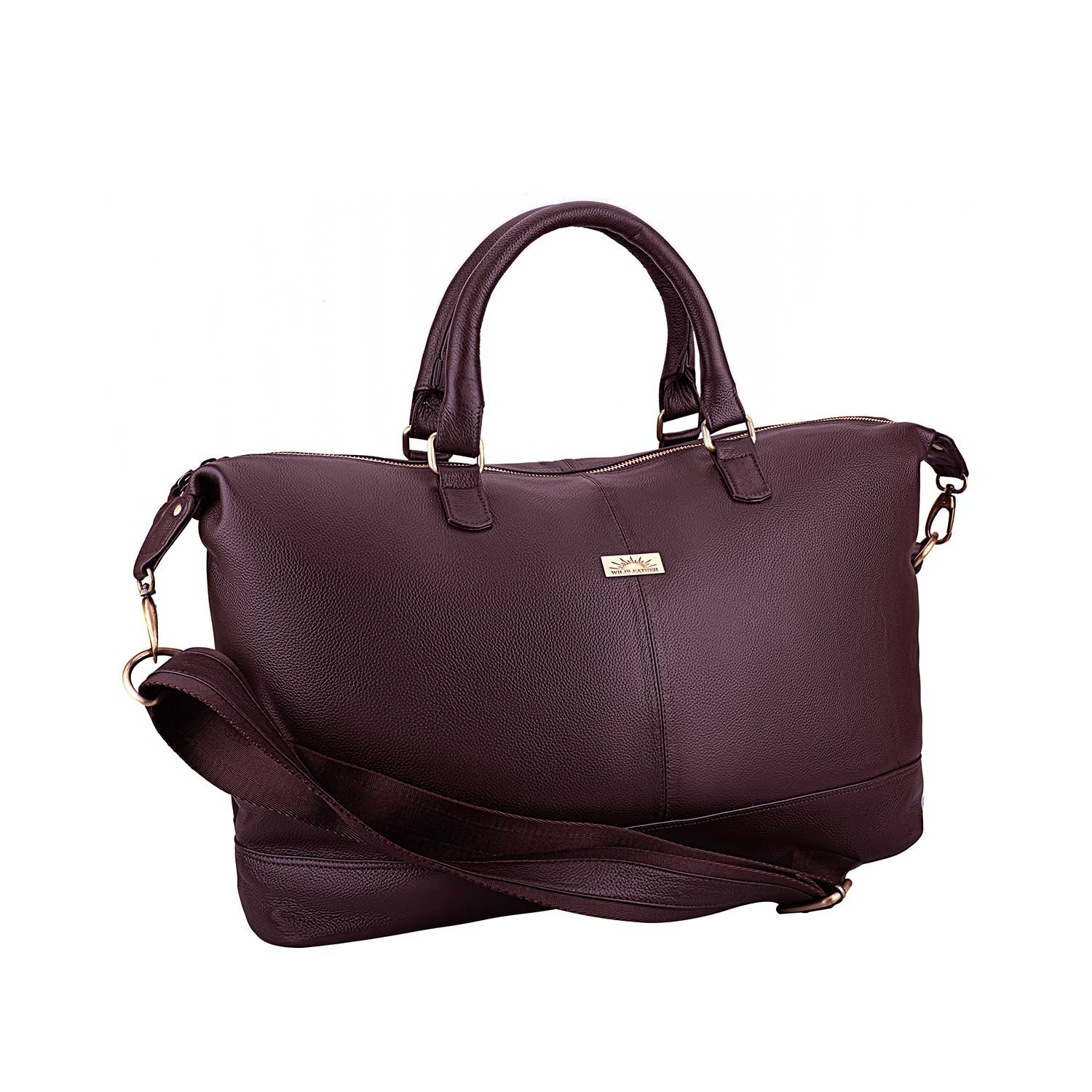 Premium Genuine Leather Duffle & Luggage Weekender Bag UDB107-104 Overnight Travel Satchel Bag - Image 10