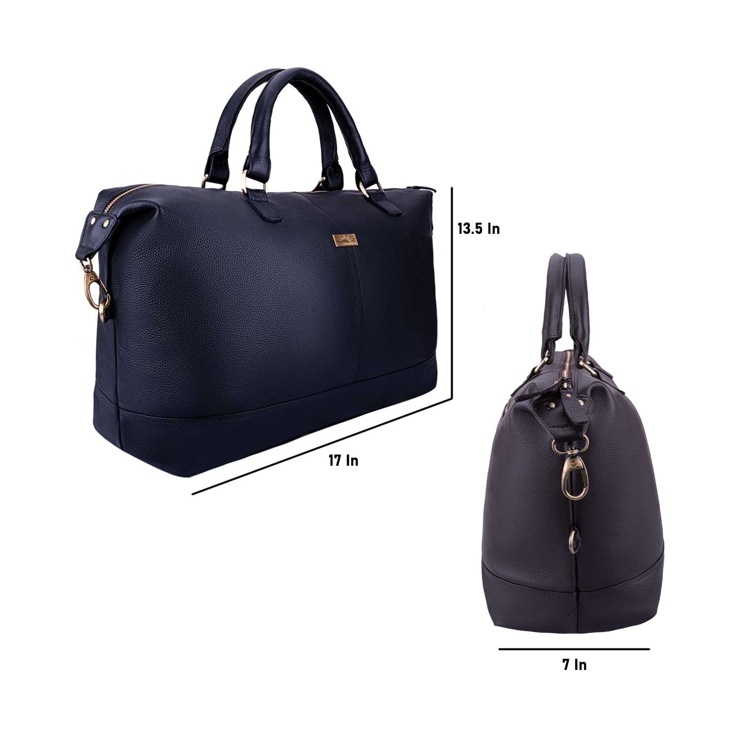 Premium Genuine Leather Duffle & Luggage Weekender Bag UDB107-104 Overnight Travel Satchel Bag - Image 11