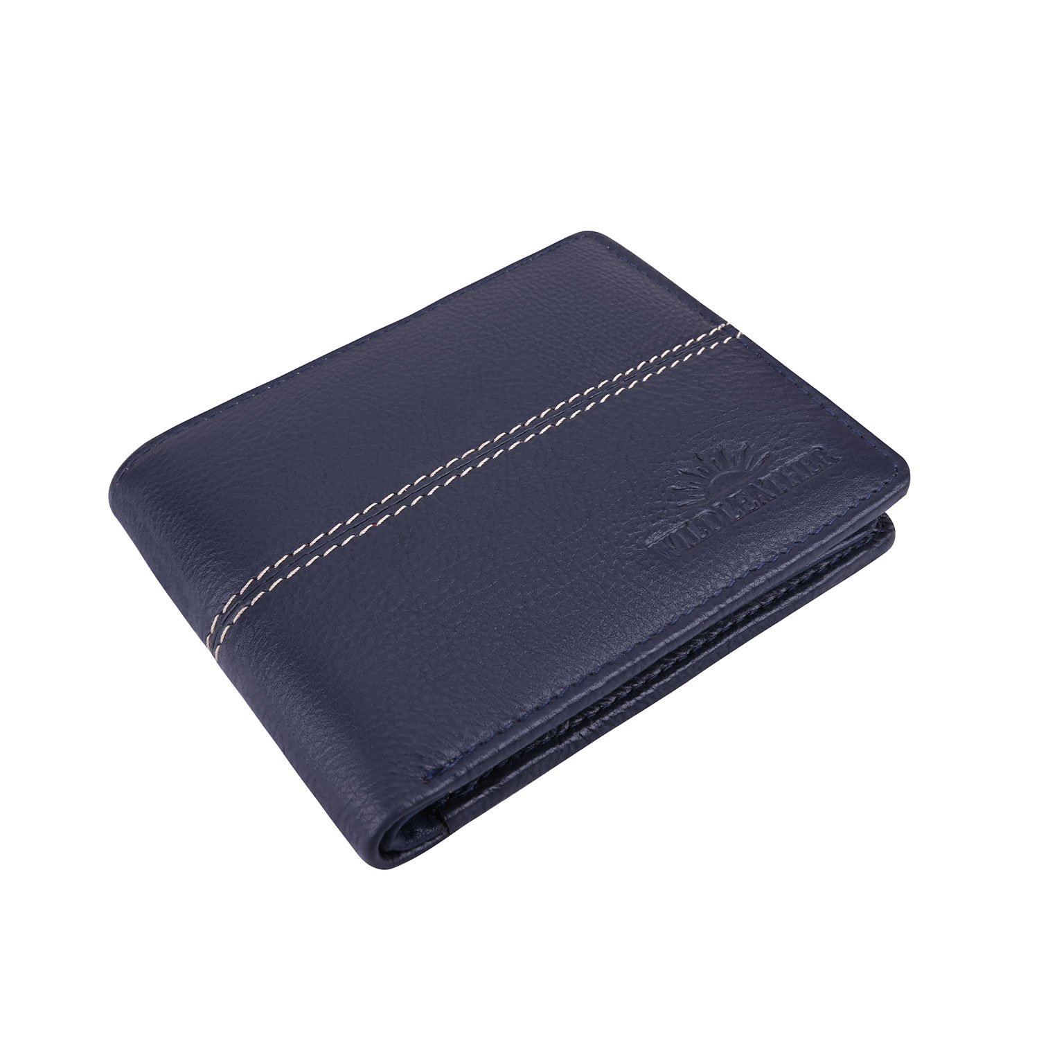 Wildleather Men's Genuine Leather Bi-Fold Wallet GWL101-652 with Coin Pocket & Contrast Stitching - Image 10
