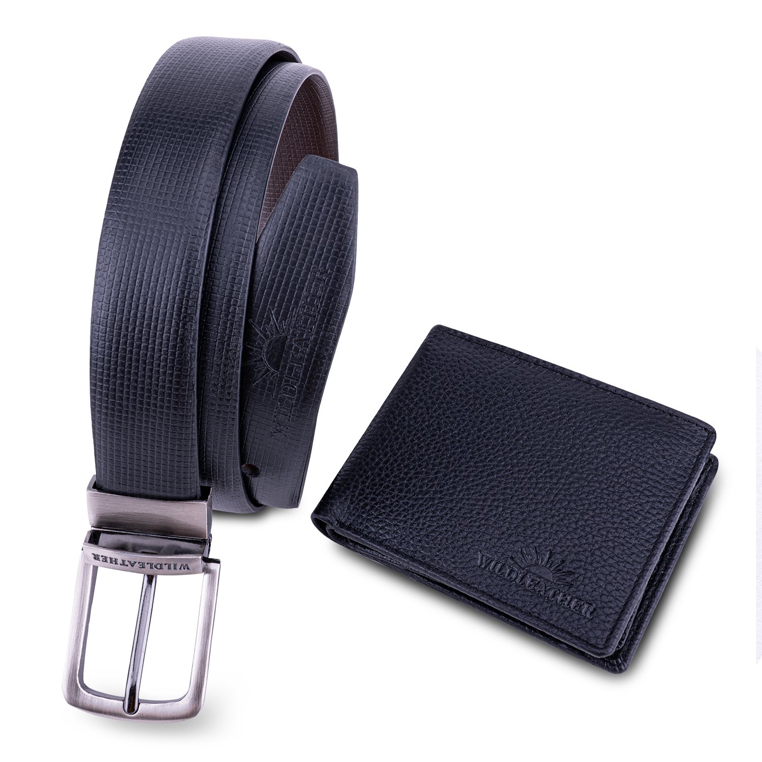 Wildleather Men’s Reversible Textured Belt & Leather Bifold Wallet Gift Box Set (CMB110-101) - Image 6