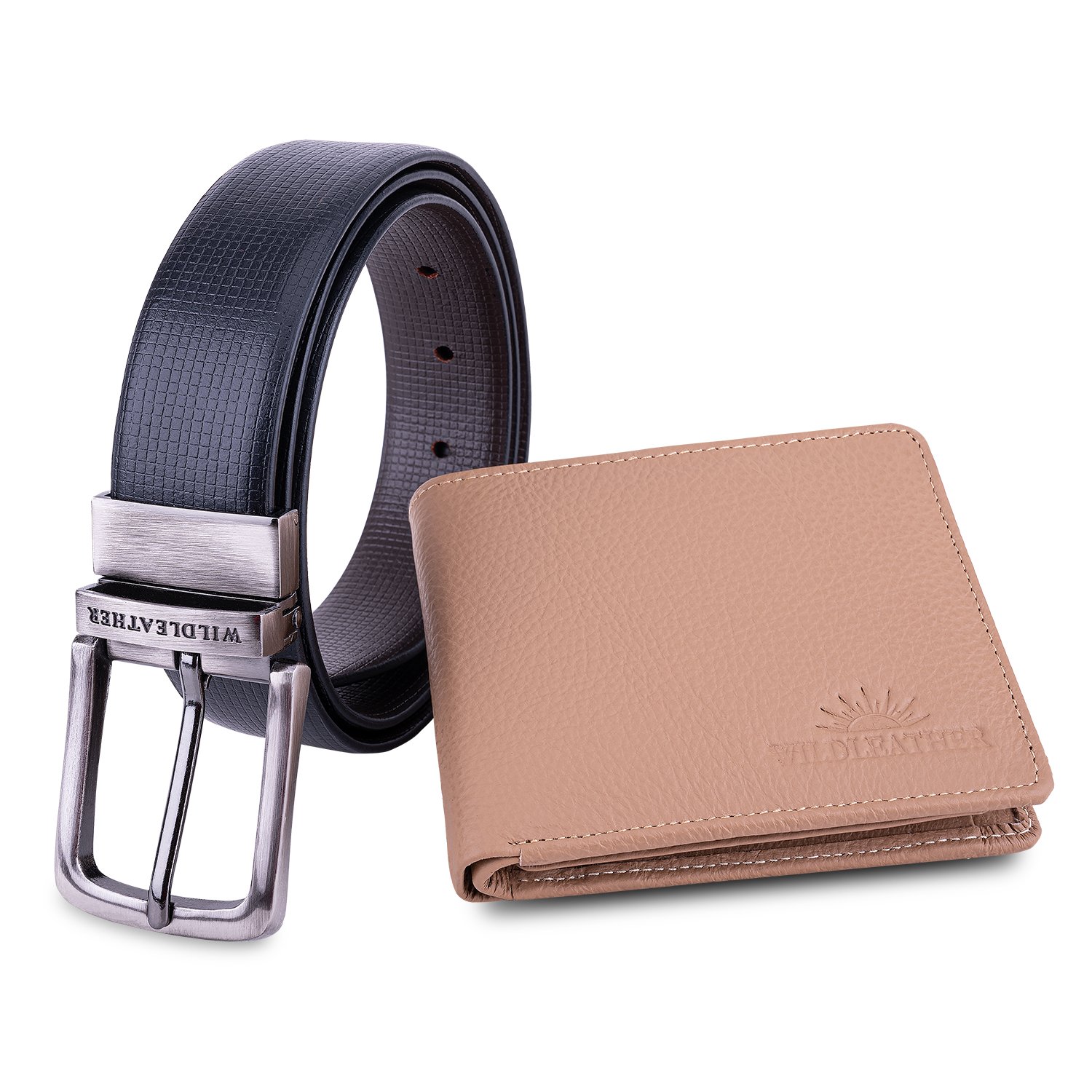 Wildleather Men’s Reversible Textured Belt & Leather Bifold Wallet Gift Box Set (CMB110-101) - Image 15