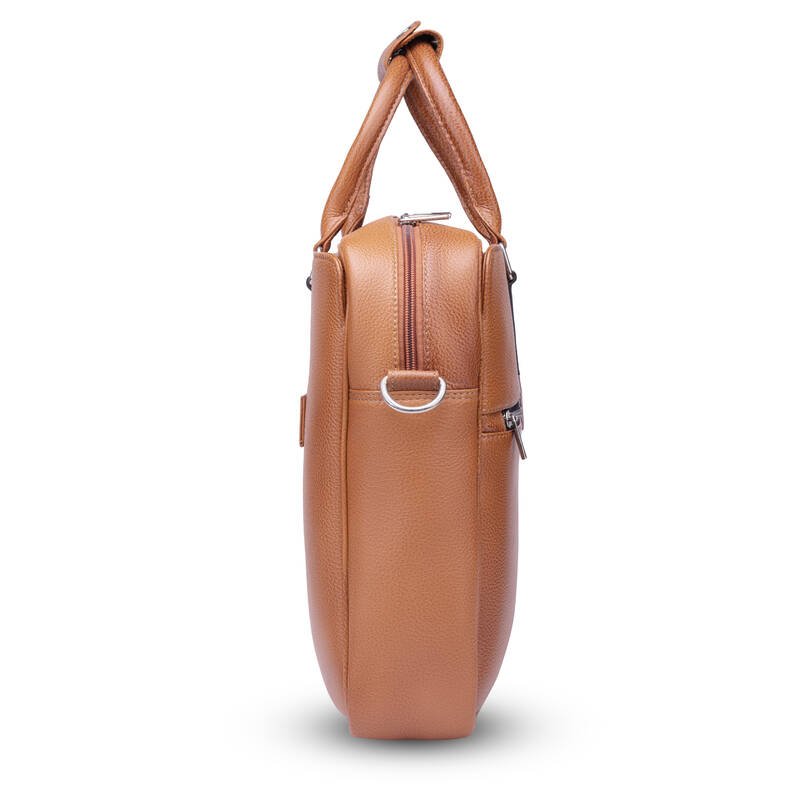 Men’s Multi-Compartment Leather Office Bag – Classic Pebble-Grain Laptop Briefcase (OFL115-823) - Image 7
