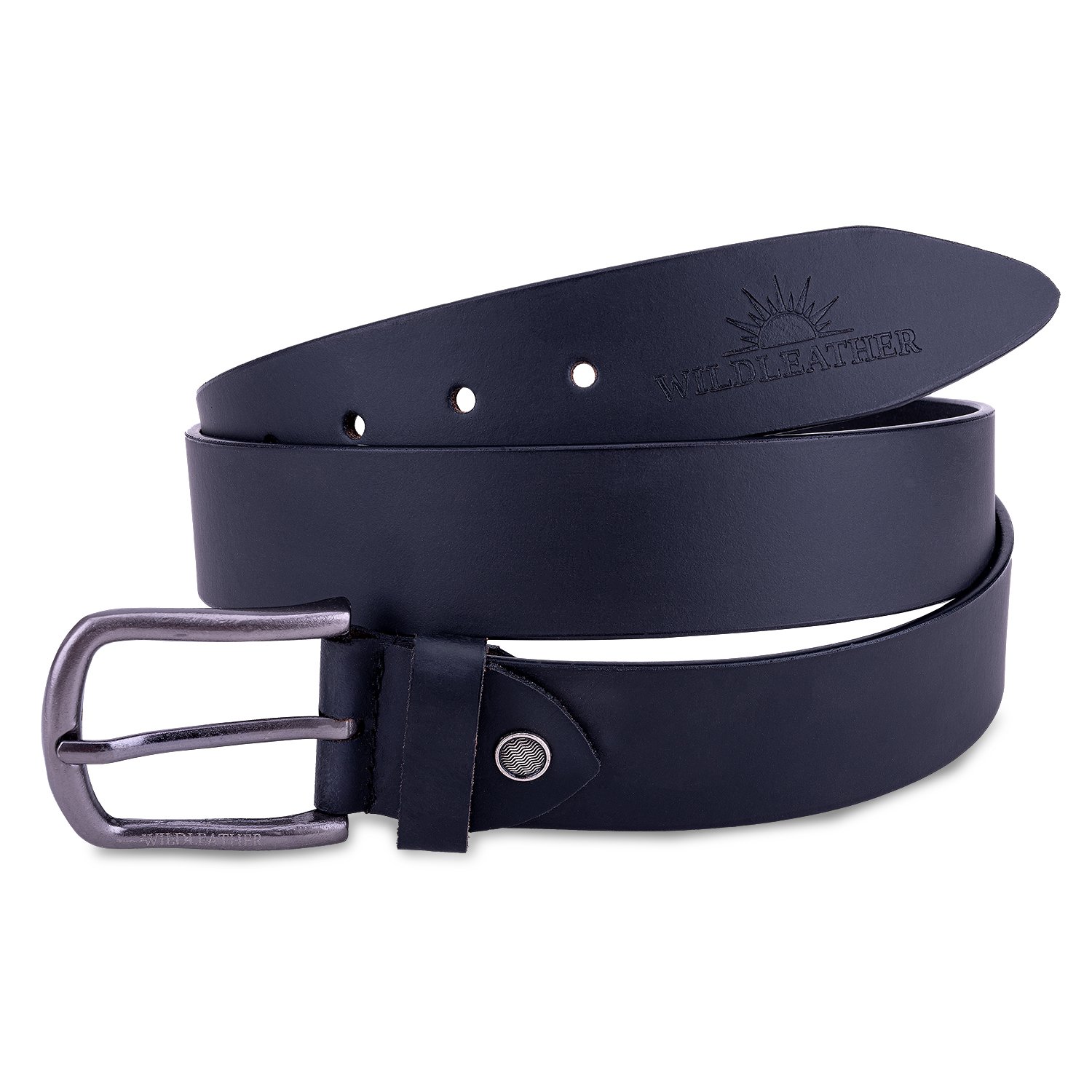 Wildleather Men’s Leather Accessory Gift Box – Dark Brown Pin-Buckle Belt & Burgundy Bifold Wallet Set (CMB110-103) - Image 3