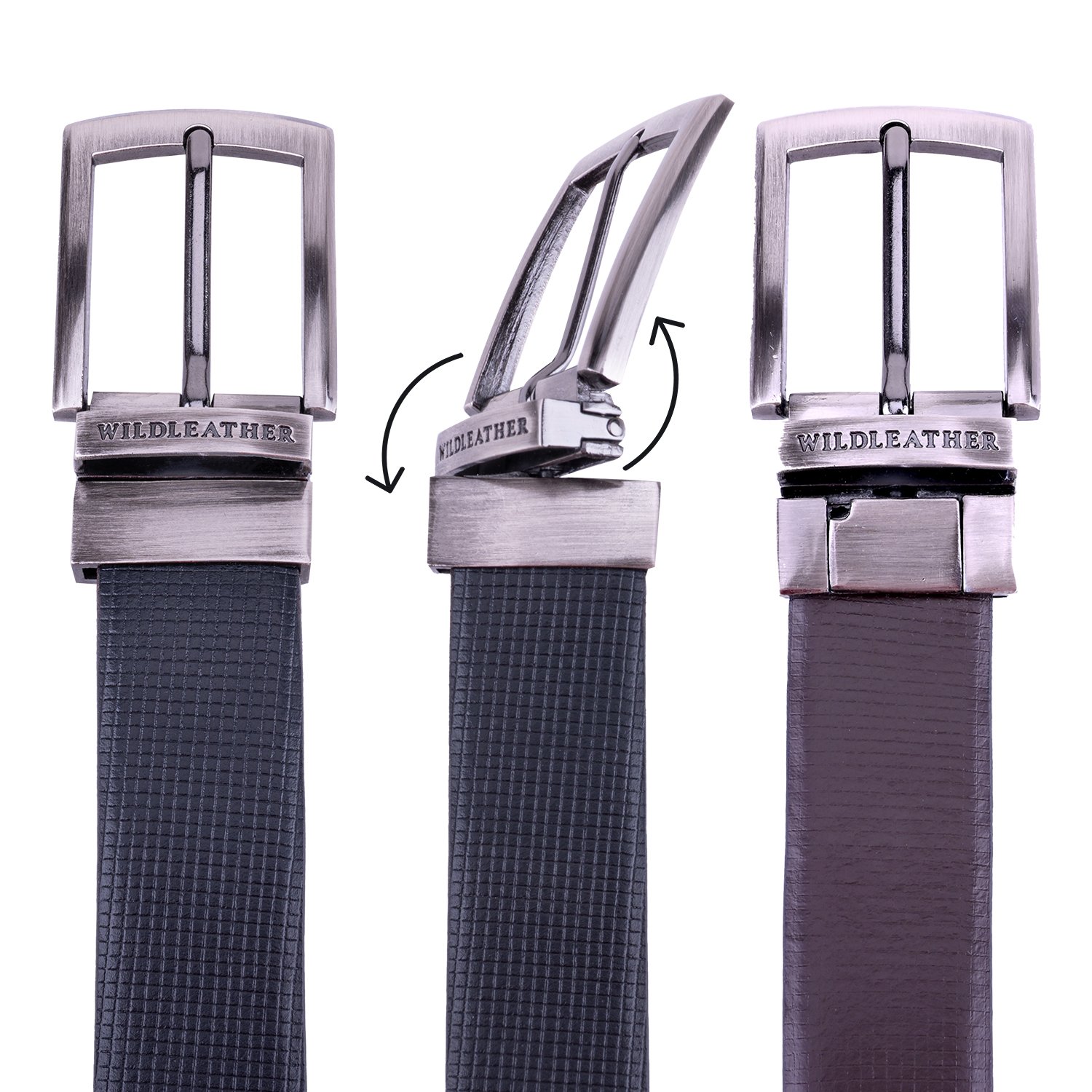 Wildleather Men’s Reversible Textured Belt & Leather Bifold Wallet Gift Box Set (CMB110-101) - Image 5