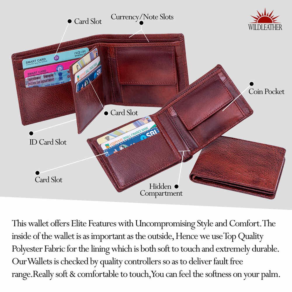 Wildleather Men’s Leather Accessory Gift Box – Dark Brown Pin-Buckle Belt & Burgundy Bifold Wallet Set (CMB110-103) - Image 15